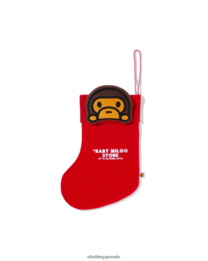 baby milo sock gaveemballasje 6XV620623 knallrødt A Bathing Ape menn