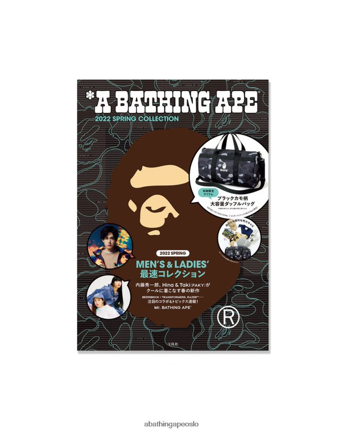 e-mook 2022-kolleksjon 6XV620611 svart A Bathing Ape menn