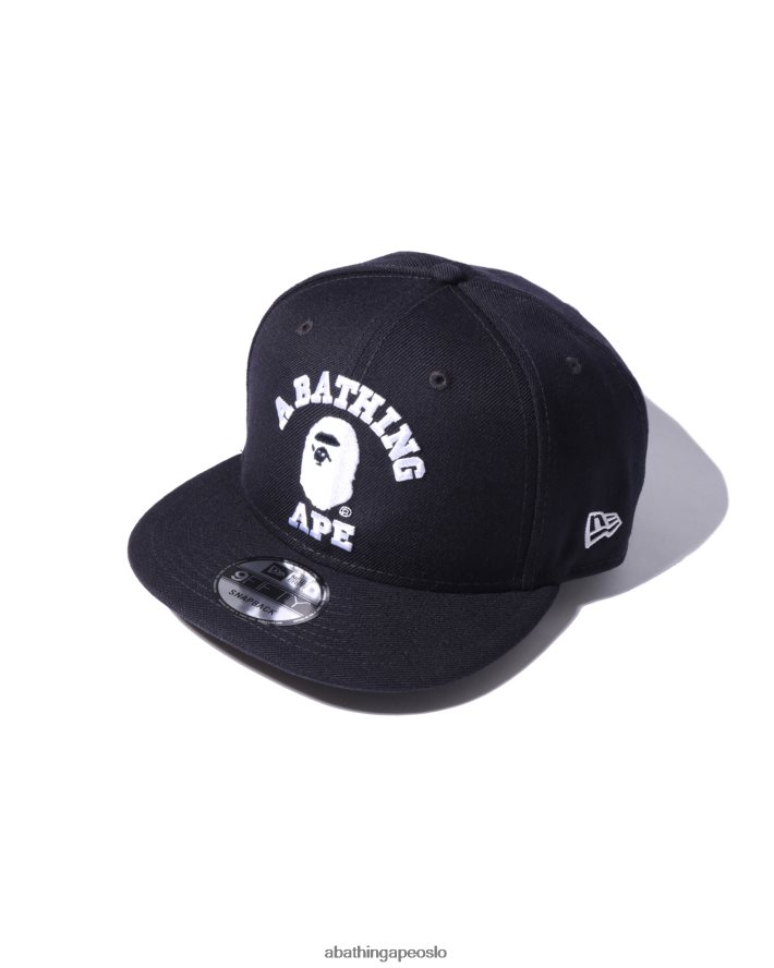 college new era snap back cap 6XV620576 marineblå A Bathing Ape menn