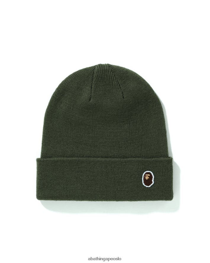 hode ett punkt strikket lue 6XV620594 militærgrønn A Bathing Ape menn