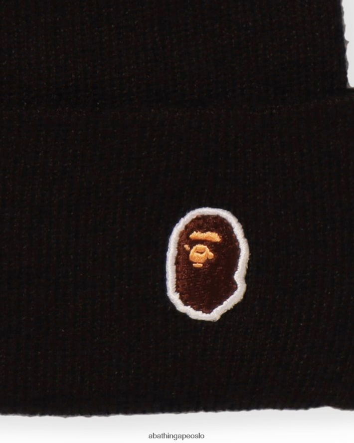 hode ett punkt strikket lue 6XV620625 svart A Bathing Ape menn