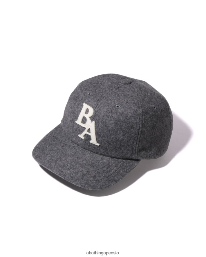 hode melton panelhette 6XV620523 grå A Bathing Ape menn