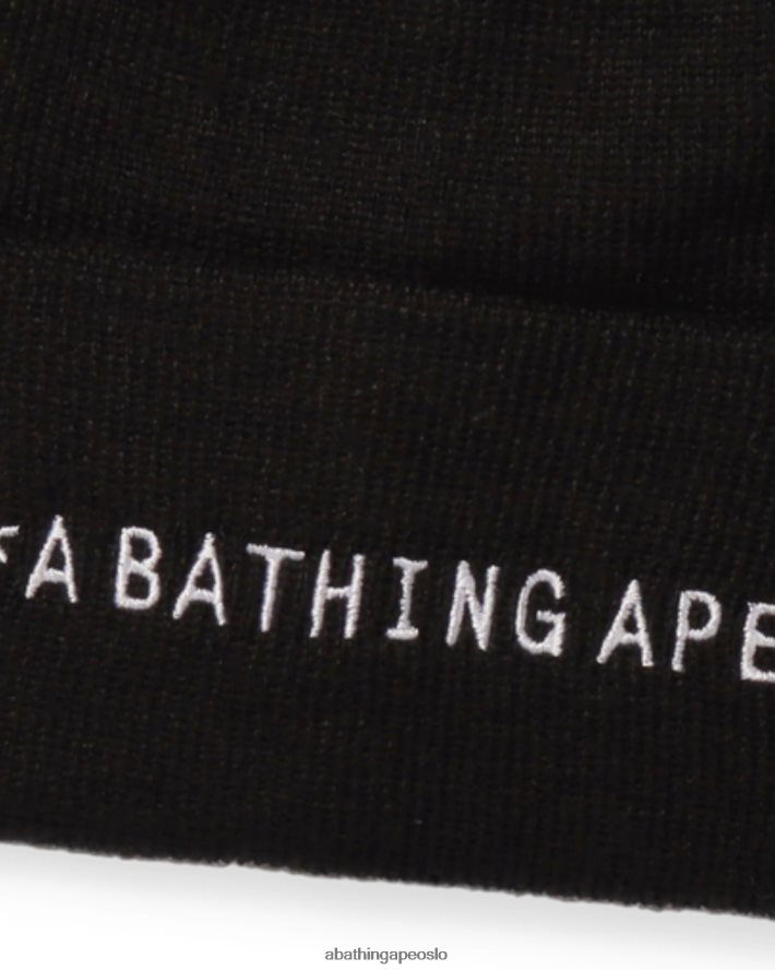 strikket lue 6XV620637 svart A Bathing Ape menn