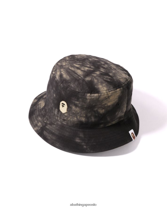 tie dye one point bøttehatt 6XV620569 svart A Bathing Ape menn