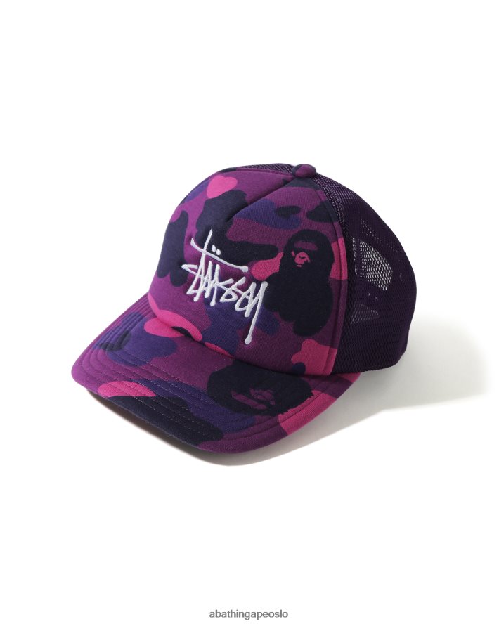 x stussy trucker cap 6XV620584 lilla A Bathing Ape menn