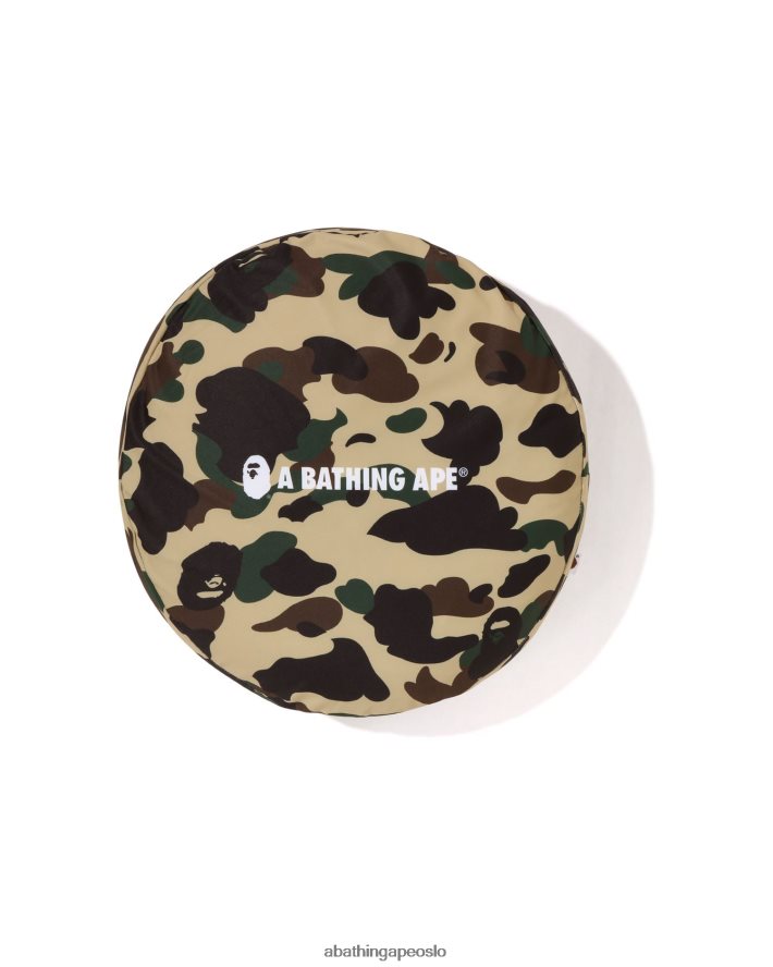 1. camo sirkel luftige perler pute 6XV620488 gul A Bathing Ape menn