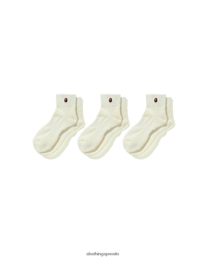 hode ettpunkts ankelsokker 6XV620579 hvit A Bathing Ape menn
