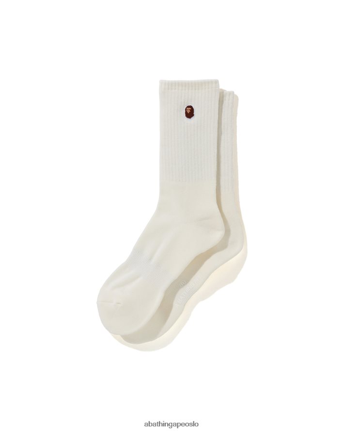 hode ettpunkts sokker 6XV620504 hvit A Bathing Ape menn